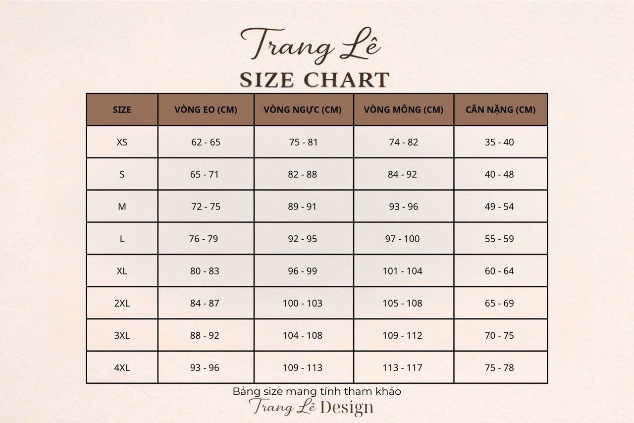 Bảng size